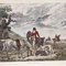 Charles Turner, English Hare Hunting Scenes with Greyhounds, 1890, Watercolor Prints, Set of 4 2
