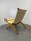 Sedia pieghevole JH 512 vintage completamente restaurata in vimini e canna di Hans J. Wegner, anni '60, Immagine 5