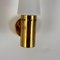 Brass and White Opaline Glass Wall Lights from Hans-Agne Jakobsson Ab Markaryd, Sweden, 1960s, Set of 2 13