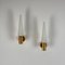 Brass and White Opaline Glass Wall Lights from Hans-Agne Jakobsson Ab Markaryd, Sweden, 1960s, Set of 2 2