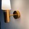 Brass and White Opaline Glass Wall Lights from Hans-Agne Jakobsson Ab Markaryd, Sweden, 1960s, Set of 2 9