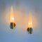 Brass and White Opaline Glass Wall Lights from Hans-Agne Jakobsson Ab Markaryd, Sweden, 1960s, Set of 2 3