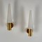 Brass and White Opaline Glass Wall Lights from Hans-Agne Jakobsson Ab Markaryd, Sweden, 1960s, Set of 2 4