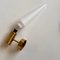 Brass and White Opaline Glass Wall Lights from Hans-Agne Jakobsson Ab Markaryd, Sweden, 1960s, Set of 2 19