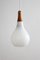 Small Mid-Century Opal Glass Pendant, 1960s 1