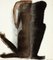 Jolanta Johnsson, Dos figuras transparentes, técnica mixta sobre papel, 1997, Imagen 1