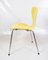 Dining Table Chairs Model 3107 in Yellow by Arne Jacobsen from 1990s, Set of 6, Image 6