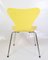 Dining Table Chairs Model 3107 in Yellow by Arne Jacobsen from 1990s, Set of 6, Image 7