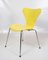 Dining Table Chairs Model 3107 in Yellow by Arne Jacobsen from 1990s, Set of 6, Image 3