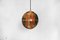 Copper Gold Pendant Lamp with 8 Lights, 1970s, Image 6
