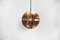 Copper Gold Pendant Lamp with 8 Lights, 1970s 1