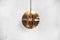 Copper Gold Pendant Lamp with 8 Lights, 1970s, Image 1