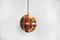 Copper Gold Pendant Lamp with 8 Lights, 1970s 4