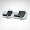 Set of Leather and Glass Hyaline Armchairs by Fabio Lenci for Stendig, Italy, 1960s 4