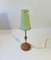 Vintage Italian Table Lamp with Light Green Shade, 1960s, Image 1