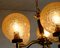 Lampada a sospensione con 5 sfere in vetro ambrato, anni '60, Immagine 9