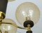 Lampada a sospensione con 5 sfere in vetro ambrato, anni '60, Immagine 2