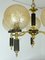 Lampada a sospensione con 5 sfere in vetro ambrato, anni '60, Immagine 8