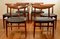 Chaises W2 en Cuir Noir par Hans J. Wegner pour CM Madsens, Danemark, 1950s, Set de 6 6