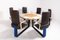 Vintage Danish Table with Fixed Armchairs from Peter Karpf, 1980s, Set of 7 4