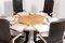 Vintage Danish Table with Fixed Armchairs from Peter Karpf, 1980s, Set of 7 3