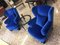 Mid-Century Italian Blue Velvet Armchairs, 1950s, Set of 2 5