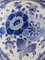 Grande Lampe de Bureau Regina Delft Bleue avec Abat-Jour en Velours Rouge 4