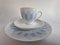 Blue Lotus Coffee Cup, Saucer and Breakfast Plate by Bjørn Wiinblad for Rosenthal Germany, 1980s, Set of 3 8