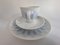 Blue Lotus Coffee Cup, Saucer and Breakfast Plate by Bjørn Wiinblad for Rosenthal Germany, 1980s, Set of 3 10