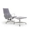 Sillón Ea124 / Ea125 de aluminio con reposapiés de Charles and Ray Eames para Vitra. Juego de 2, Imagen 1