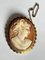 Vintage 9ct Gold Shell Carved Cameo Brooch 3