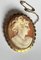 Vintage 9ct Gold Shell Carved Cameo Brooch 1