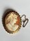 Vintage 9ct Gold Shell Carved Cameo Brooch 5