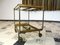 Art Deco French Brass and Glass Bar Cart 2