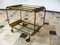 Art Deco French Brass and Glass Bar Cart 8