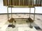 Art Deco French Brass and Glass Bar Cart 1