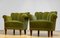 Lounge Chairs in Green Velvet by Carl-Johan Boman, 1940, Set of 2 4