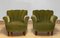 Lounge Chairs in Green Velvet by Carl-Johan Boman, 1940, Set of 2 13