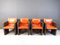 Vintage French Chairs in Leather by Maison Vandamme, 1970s, Set of 4 10