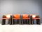 Vintage French Chairs in Leather by Maison Vandamme, 1970s, Set of 4 8