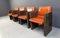 Vintage French Chairs in Leather by Maison Vandamme, 1970s, Set of 4 9