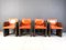 Vintage French Chairs in Leather by Maison Vandamme, 1970s, Set of 4 7