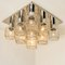 Vintage Chrome and Ice Glass Flush Mount by J. T. Kalmar for Kalmar, 1970s 17