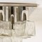 Vintage Chrome and Ice Glass Flush Mount by J. T. Kalmar for Kalmar, 1970s 4