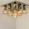 Vintage Chrome and Ice Glass Flush Mount by J. T. Kalmar for Kalmar, 1970s 16