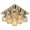 Vintage Chrome and Ice Glass Flush Mount by J. T. Kalmar for Kalmar, 1970s 1