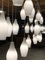 Large Mid-Century Scandinavian Glass & Teak Cascade Lights, 1960s, Set of 10 9