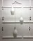 Large Mid-Century Scandinavian Glass & Teak Cascade Lights, 1960s, Set of 10 1