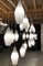 Large Mid-Century Scandinavian Glass & Teak Cascade Lights, 1960s, Set of 10 5