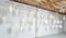 Large Mid-Century Scandinavian Glass & Teak Cascade Lights, 1960s, Set of 10 2